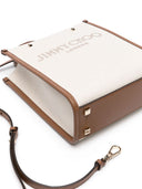 حقيبة جيمي تشو أفينيو N/S حقيبة حمل من القماش والجلد