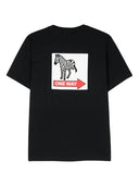 Ps By Paul Smith One Way Zebra Print Cotton T Shirt
