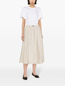 Brunello Cucinelli Cotton Blend Midi Skirt