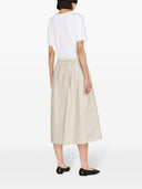 Brunello Cucinelli Cotton Blend Midi Skirt