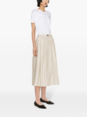 Brunello Cucinelli Cotton Blend Midi Skirt