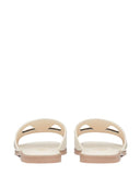 Valentino Garavani V Logo Cut Out Leather Sandals
