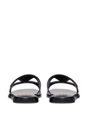 Valentino Garavani V Logo Cut Out Leather Sandals
