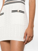 Alessandra Rich Cable Knitted Mini Skirt