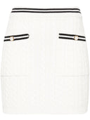 Alessandra Rich Cable Knitted Mini Skirt