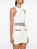 Alessandra Rich Cable Knitted Cropped Top