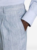Brunello Cucinelli Linend Striped Double Breasted Suit