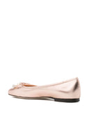 Jimmy Choo Elme Flat Metallic Leather Ballet Flats