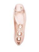 Jimmy Choo Elme Flat Metallic Leather Ballet Flats