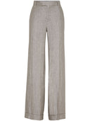 Brunello Cucinelli Linen Flared Trousers