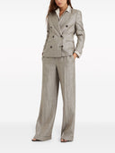 Brunello Cucinelli Linen Flared Trousers