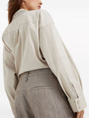 Brunello Cucinelli Linen Flared Trousers