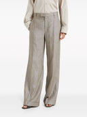 Brunello Cucinelli Linen Flared Trousers
