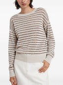 Brunello Cucinelli Striped Cotton Sweater