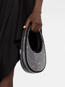 Coperni Mini Swipe Crystal Embellished Leather Handbag