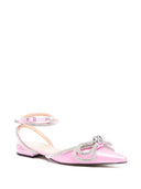 Mach & Mach Pre Double Bow Satin Slingback Ballet Flats