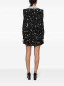 Alessandra Rich Floral Print Silk Short Dress