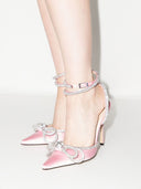 Mach & Mach Pre Double Bow Satin High Heel Pumps
