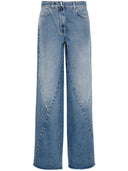 Jeans de mezclilla de pierna ancha de Givenchy