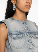 Courreges Pre Denim Cropped Vest