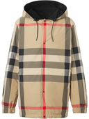 Burberry Check Motif Hooded Jacket