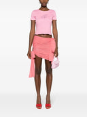 Blumarine Bow Detail Draped Mini Skirt