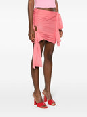 Blumarine Bow Detail Draped Mini Skirt