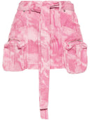 Blumarine Camouflage Print Cargo Mini Skirt