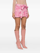 Blumarine Camouflage Print Cargo Mini Skirt
