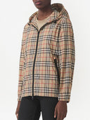 Burberry Check Motif Hooded Jacket