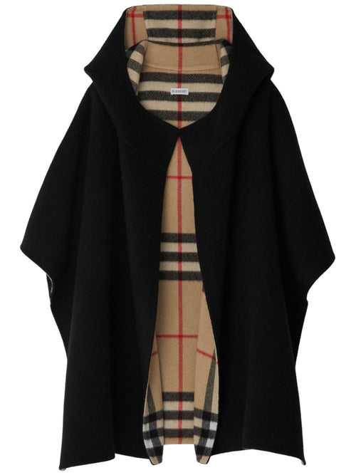 Burberry Check Motif Cashmere Cape