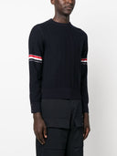 Thom Browne Rwb Wool Crewneck Jumper