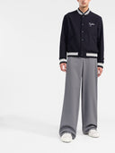 Chaqueta de bombardero de mezcla de lana de ganso dorado