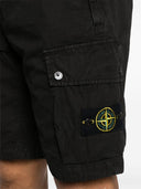 Stone Island Logo Cotton Slim Shorts