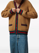 Gucci Cruise Web Motif Wool Cardigan