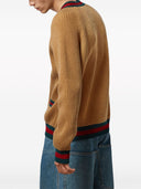 Gucci Cruise Web Motif Wool Cardigan