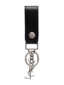 Saint Laurent Monogram Leather Keyring
