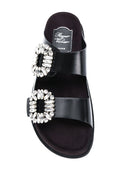 Roger Vivier Slidy Viv Leather Sandals