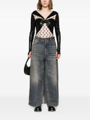 Marine Serre drapierte viskose -Bodysuit