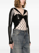 Marine Serre drapierte viskose -Bodysuit