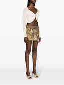 Blumarine Camouflage Print Cargo Mini Skirt