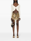 Blumarine Camouflage Print Cargo Mini Skirt