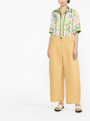 Studio Nicholson Pre Wide Leg Cropped Cotton Trousers