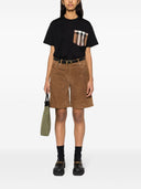 Burberry Check Pocket Cotton T Shirt