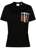 Burberry Check Pocket Cotton T Shirt