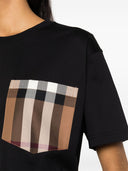 Burberry Check Pocket Cotton T Shirt