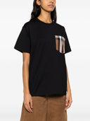Burberry Check Pocket Cotton T Shirt