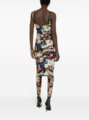 Dolce & Gabbana Flower Print Silk Midi Dress