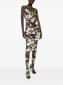 Dolce & Gabbana Flower Print Silk Midi Dress
