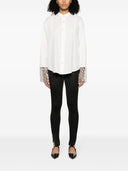 Forte Forte Sequins Mesh Cuffs Popline Shirt